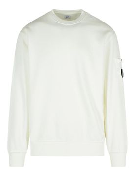 C.P. Company Felpa di cotone bianco