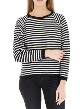 Maglia girocollo righe NERO UNI - VICOLO - FashionsVida
