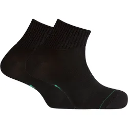 Pack de 2 pares de calcetines en bambú y viscosa de hombre tobilleros de puño canalé en color