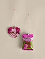 Pack Glitter Glass Percy Pig™ Baubles Pink Mix