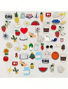 Piezas Broches de Dibujos Animados Aleatorios Mixtos de Nicho, Accesorios Versátiles para Ropa & Mochilas - Shein - FashionsVida