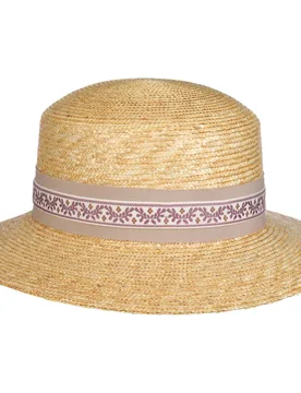 Allgovia Wheat Straw Boater Hat - nature - Damen - Size: S (54-55 cm) - Hatshopping.co.uk - FashionsVida