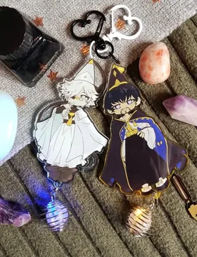 Stylized Witch Hat Atelier LED Light Acrylic Keychain Colorful Bag Decor Cartoon Character Souvenir Gift - Aliexpress - FashionsVida