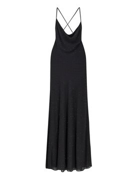 Vestito Lungo Farro Con Strass