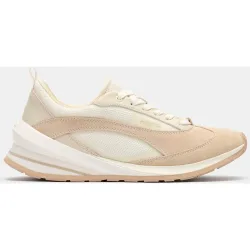 Zapatillas de mujer en piel con plataforma baja