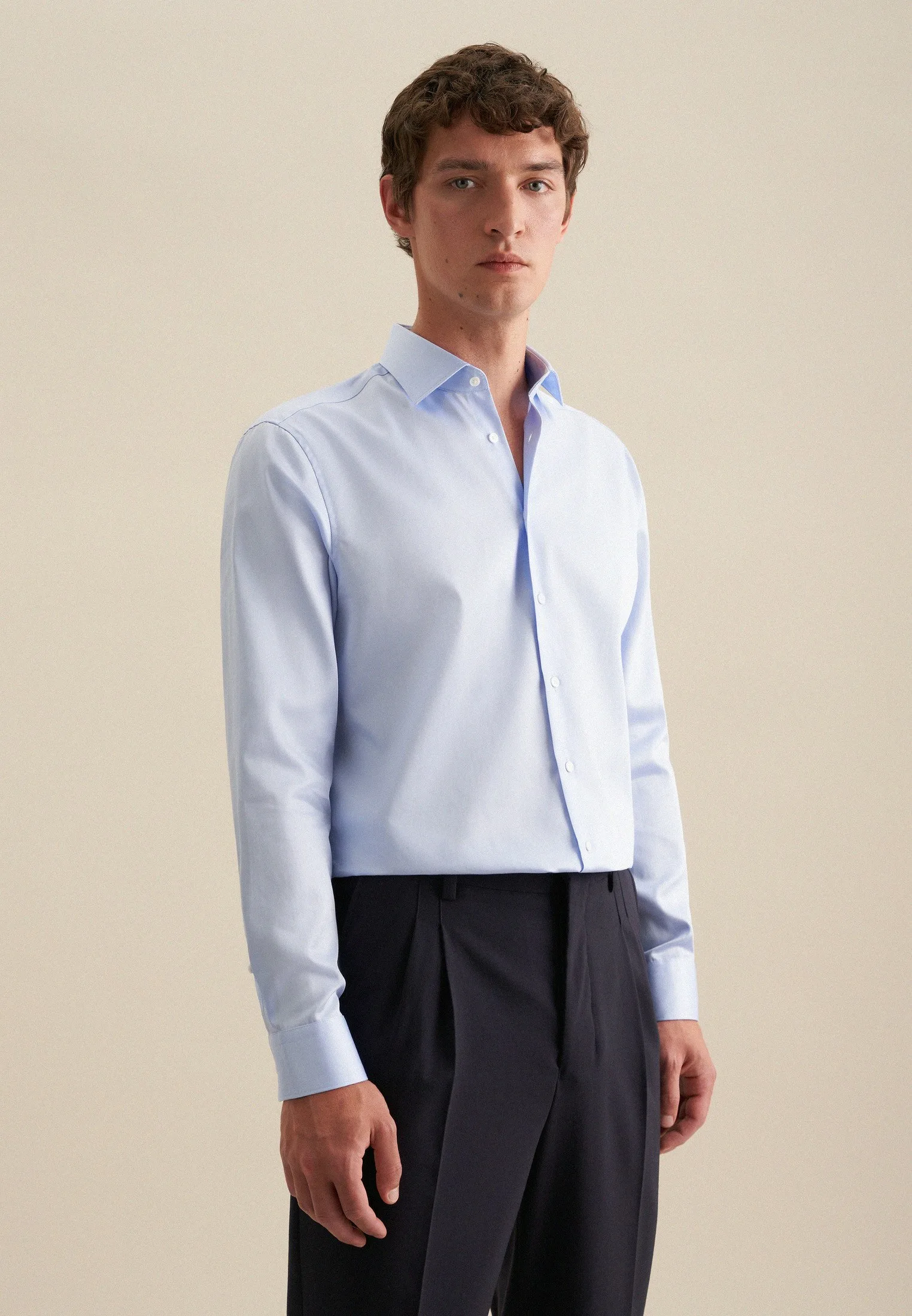 Regular Business Hemd Uni Blau 43 - Seidensticker.com - FashionsVida