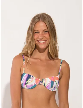 Top de bikini balconette estampado con relleno - Río de Sol - FashionsVida