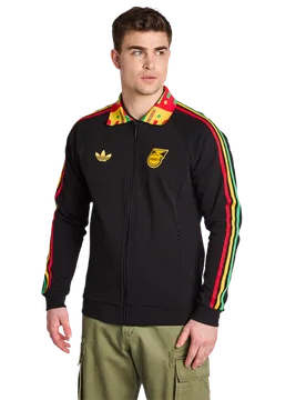 Jamaica Herren Trainingsoberteile - Schwarz - Größe S - Poly Tricot Black S - Adidas - FashionsVida