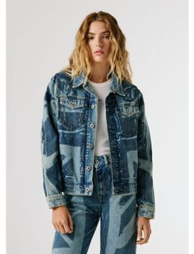 Para mujer. PL4024455 Cazadora Jude (L), Casual, Algodón, Denim