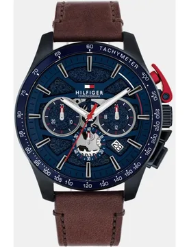 Reloj de hombre Bank 1792268 de piel marrón - Tommy Hilfiger - FashionsVida