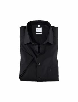 Hemd Regular Fit schwarz 42 herren