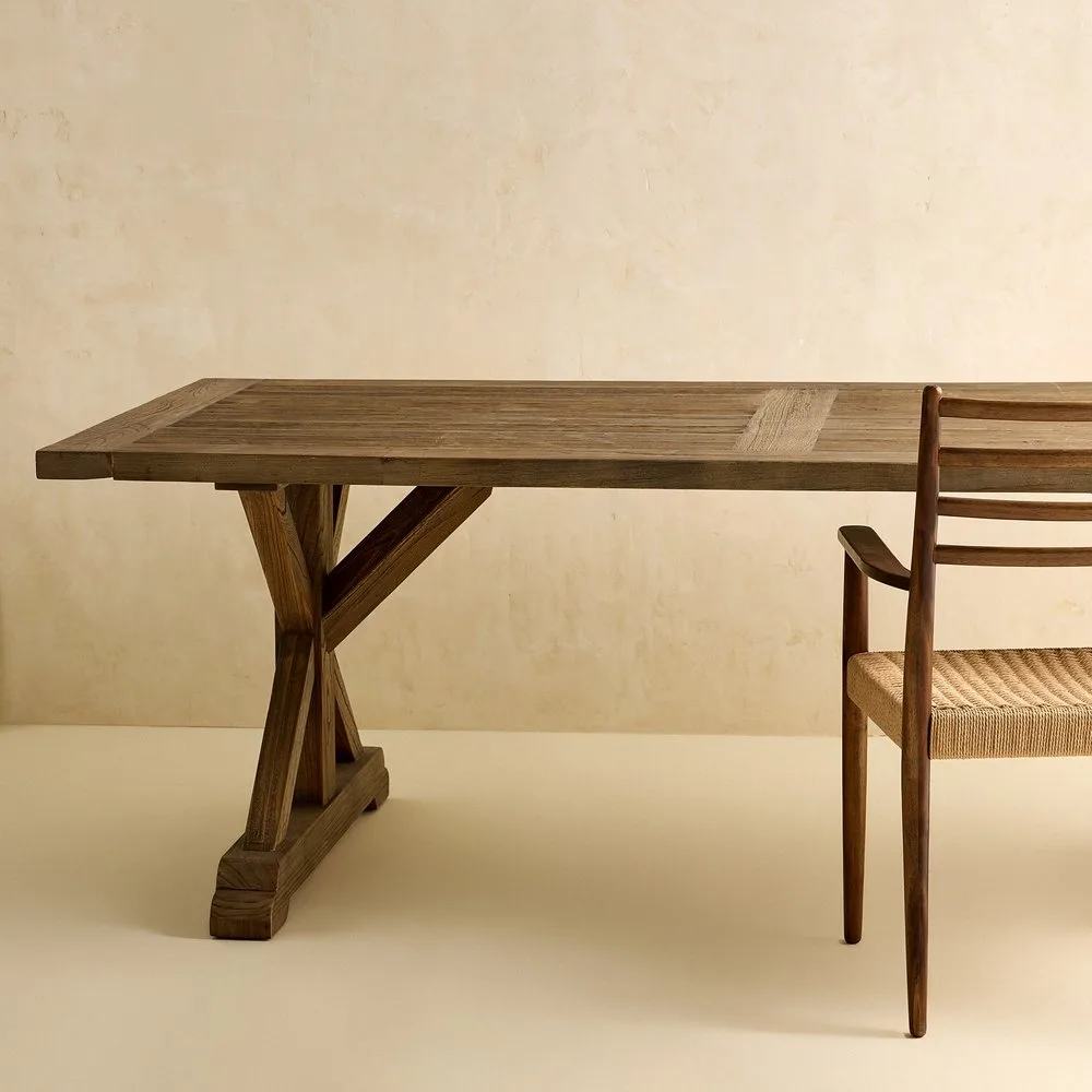 Mesa de madera de olmo reciclado Riviera - El Corte Inglés - FashionsVida