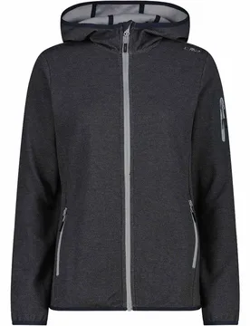 Woman jacket fix hood chaqueta outdoor mujer Negro (36) - CMP - FashionsVida