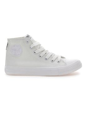 Sneakers Alte in Tela Bianche 238 37