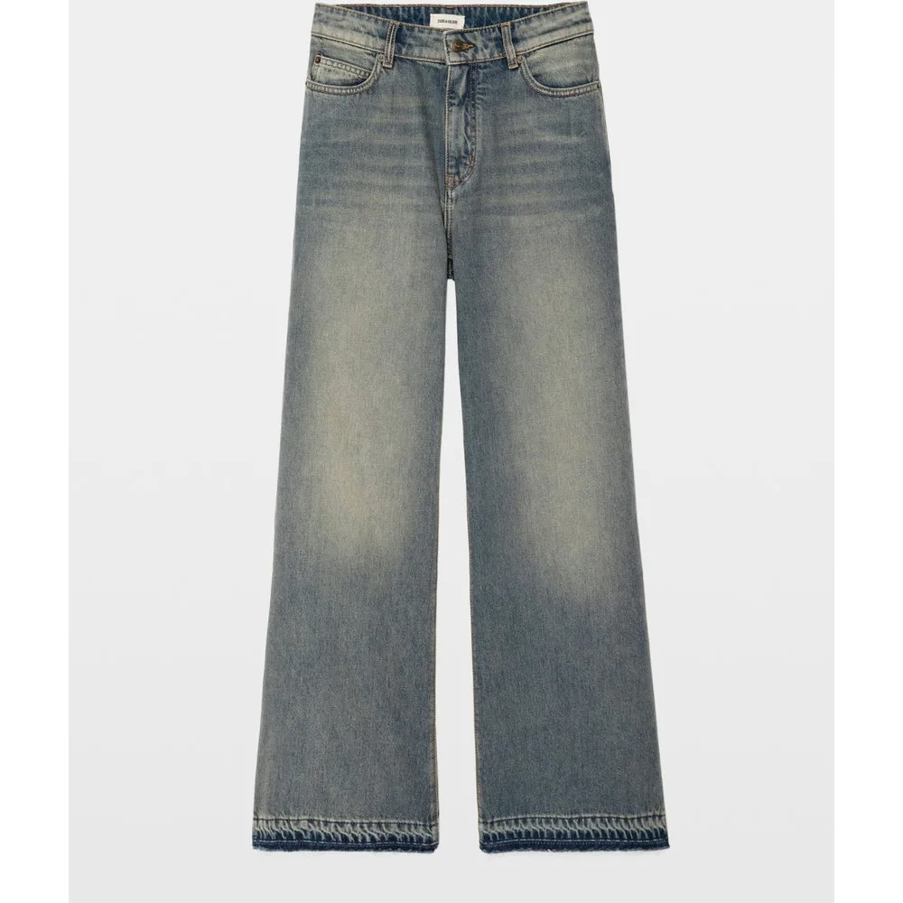 Zadig & Voltaire - Vaquero de mujer holgado tiro medio con múltiples bolsillos - Zadig & Voltaire - FashionsVida