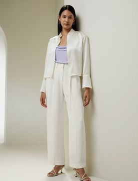 Camicetta Seta Elegante con Coulisse Natasha Gibson Bianco XS