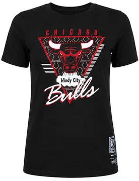 Kids Unisex Nba Chicago Bulls Final Second Black T-Shirt Cotton - Size Small - Mitchell & Ness - FashionsVida