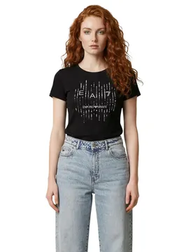 Ea7 Damen T-Shirt Schwarz 512812