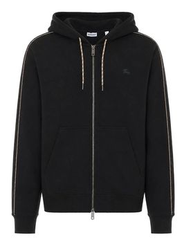 Felpa nera con chiusura zip