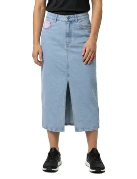 Gonna Midi Bianca Neon Denim Pink M