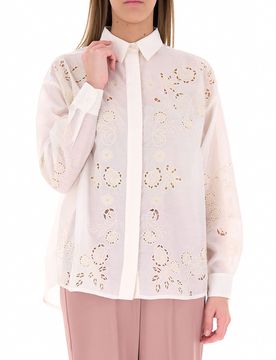 Camicia con ricami PANNA 42