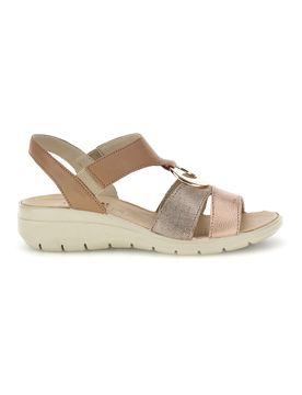 Sandali beige con sottopiede in vera pelle super comfort e sistema anti-shock 1079705419213 38