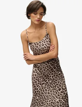 Superdry Damen Bedrucktes Maxi-slip-kleid Cream - Größe: 42 - 64.99 - FashionsVida