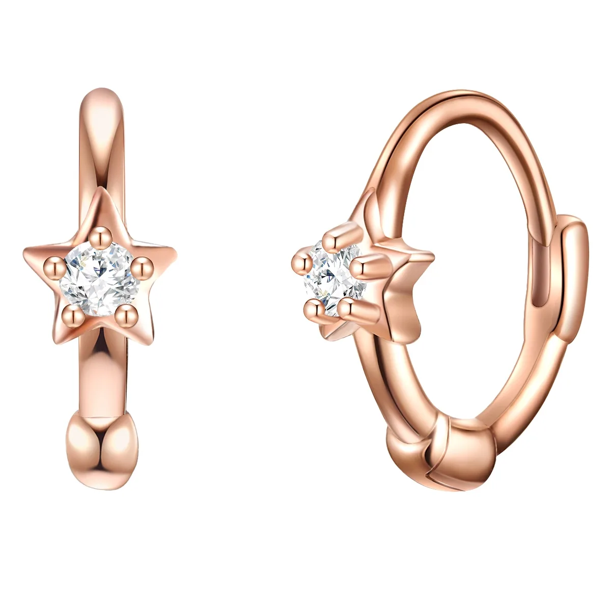 Womens Sterling Silver Earring - Rose Gold - One Size - Glanzstücke München - FashionsVida