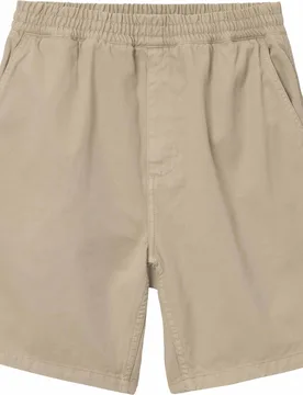 Short en coton biologique - Flint Short Wall en Coton - Taille L - Beige - Carhartt WIP - FashionsVida