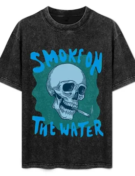 Smoke on the water T-Shirt Stylish Print Short Sleeve Tee - Aliexpress - FashionsVida