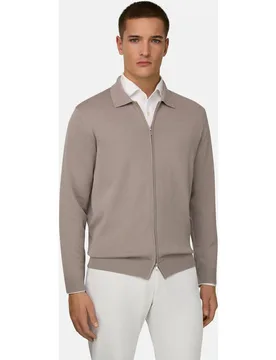 Jersey full zip de algodón - Boggi Milano - FashionsVida