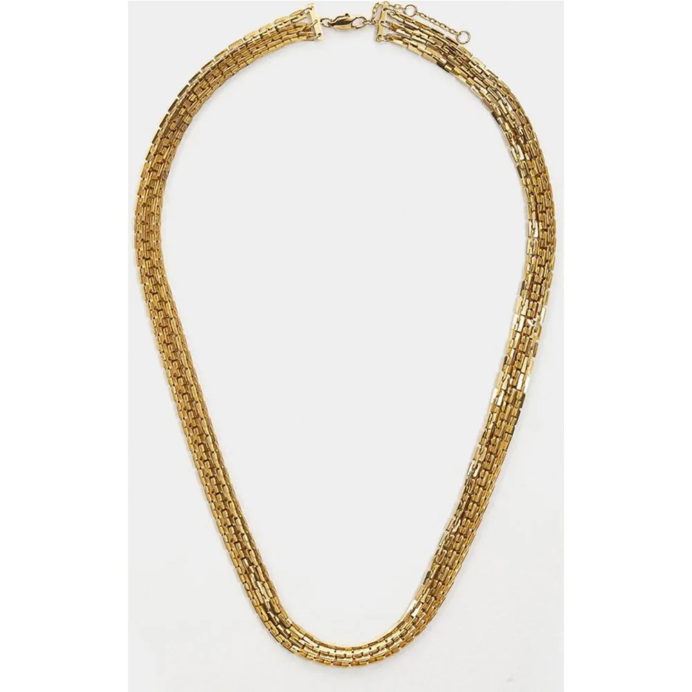 Collar de acero inoxidable corto con segmentos unidos - Parfois - FashionsVida