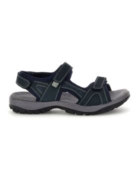 Sandali blu in vera pelle con strappi in velcro FD54 37