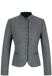 Trachtenjacke Leandrine (grau, Gr. 48) von Heimatgwand für Damen, Oberteile, 50% Wolle, 25% Viskose, 25% Polyester