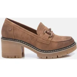 Mocasines de mujer con tacón con hebilla decorativa