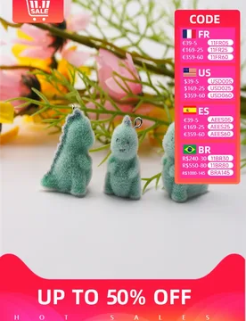 Pcs mini resin charms 3D Flocking Cartoon Dinosaur Pendant for make Keyring necklace cute Bag Backpack Decoration Accessories - Aliexpress - FashionsVida