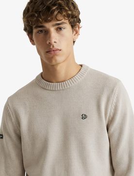 Superdry Herren Preppy Baumwoll-pullover Green - Größe: M