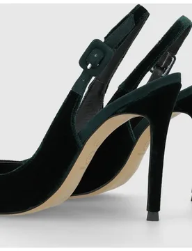 Zapatos de salón destalonados de mujer en terciopelo con tacón - Lodi - FashionsVida