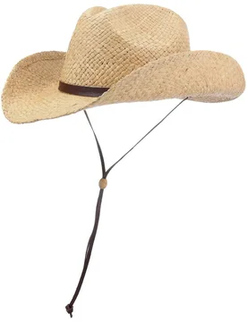 Western Shapeable Raffia Hat by - nature - Female - Size: S/M (54-57 cm) - Conner - FashionsVida