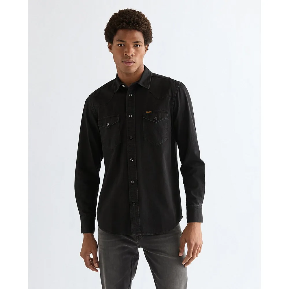 Camisa vaquera de hombre de manga larga - Wrangler - FashionsVida