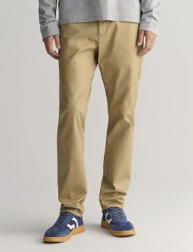 Para hombre. 1505220 Pantalón chino Slim Fit Tech Prep (38/34), Casual, Algodón, Algodón Orgánico