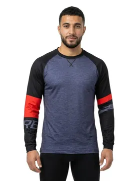 Maglia Da Enduro A Maniche Lunghe Gravity Style Grey / Black / Red