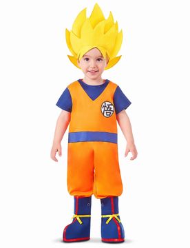 Dragon Ball Z Kinderkostüm Overall 3-teilig orange-blau