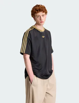 Maglia adicolor Jacquard L Black / Dark Football Gold - Adidas - FashionsVida