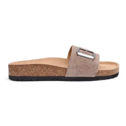 Women's 'Sora' Slip-On Mules in Medium Beige Size: 3 - Medium Beige - Size: 3