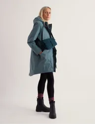 Cotton Rich Hooded Raincoat Grey female