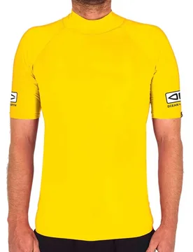 Rash Guard Manches Courtes Comp Yellow XL - Ocean & Earth - FashionsVida