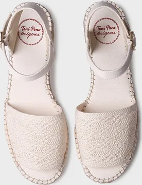 Alpargatas de tacón de mujer de tejido de ganchillo con hebilla - Toni Pons - FashionsVida