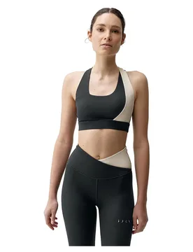 Haut De Sport Maintien Moyen Cleo Black/White Chalk XS - Born Living Yoga - FashionsVida