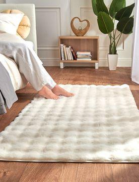 Bettvorleger Bubble-Fleece creme Eldo